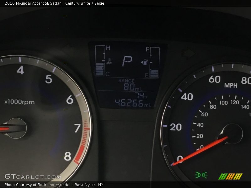 Century White / Beige 2016 Hyundai Accent SE Sedan