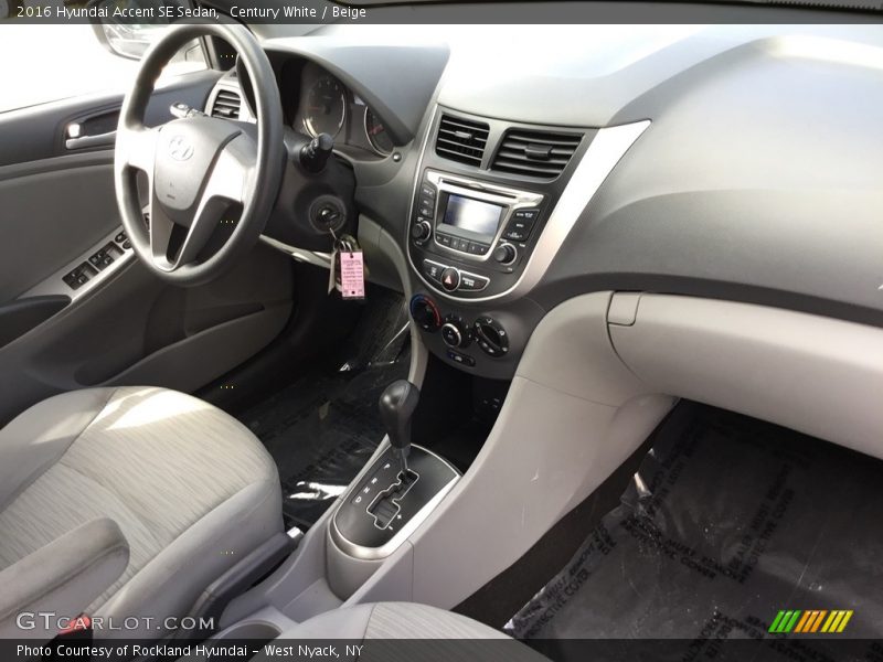 Century White / Beige 2016 Hyundai Accent SE Sedan