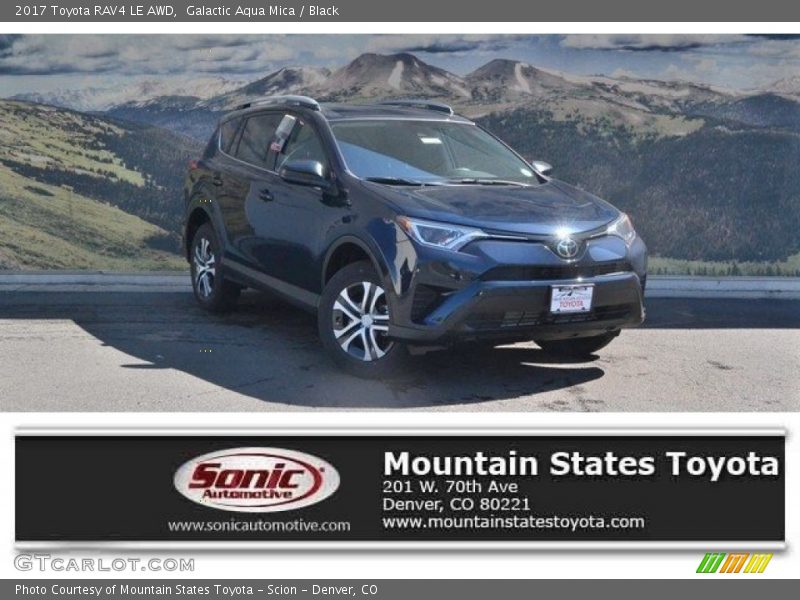 Galactic Aqua Mica / Black 2017 Toyota RAV4 LE AWD