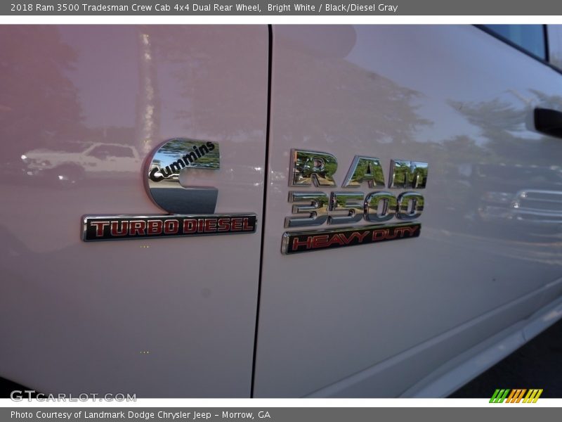 Bright White / Black/Diesel Gray 2018 Ram 3500 Tradesman Crew Cab 4x4 Dual Rear Wheel