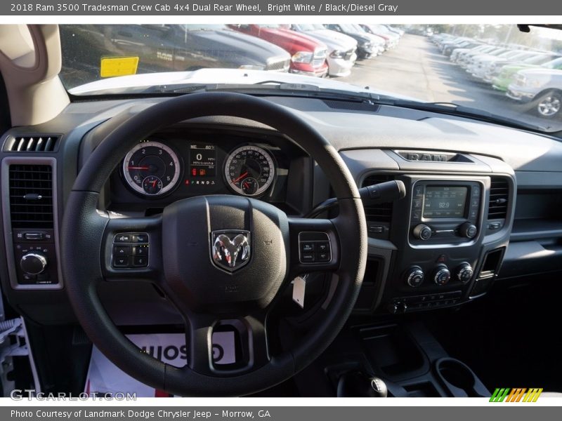 Bright White / Black/Diesel Gray 2018 Ram 3500 Tradesman Crew Cab 4x4 Dual Rear Wheel