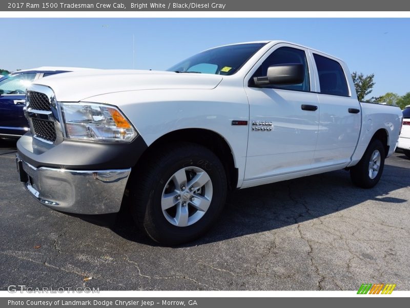 Bright White / Black/Diesel Gray 2017 Ram 1500 Tradesman Crew Cab