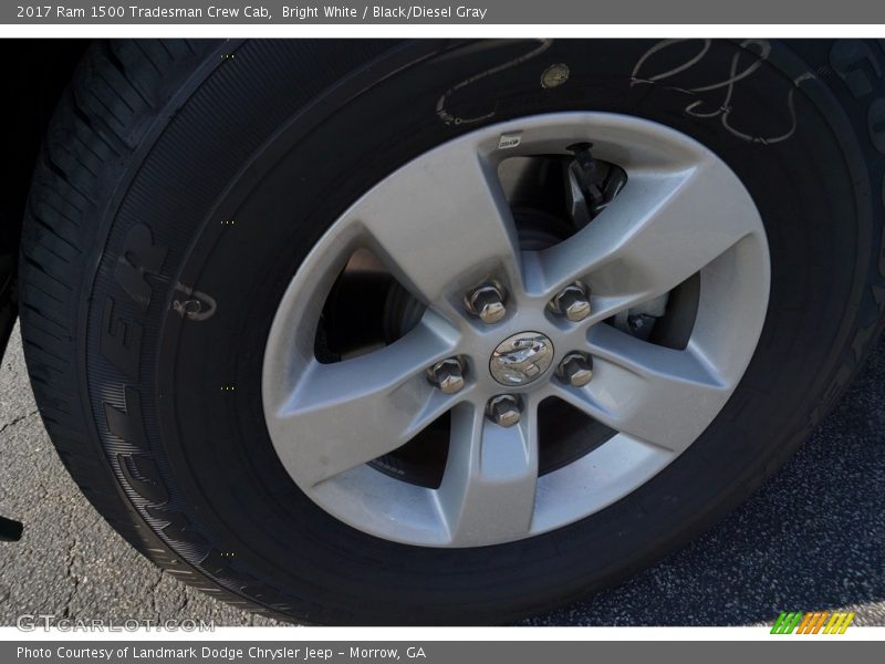 Bright White / Black/Diesel Gray 2017 Ram 1500 Tradesman Crew Cab