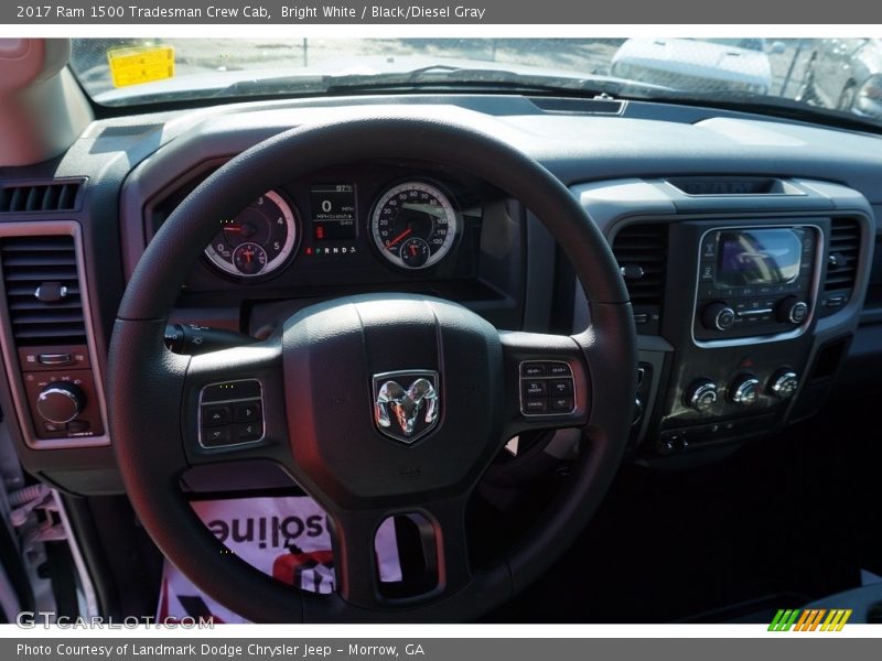 Bright White / Black/Diesel Gray 2017 Ram 1500 Tradesman Crew Cab