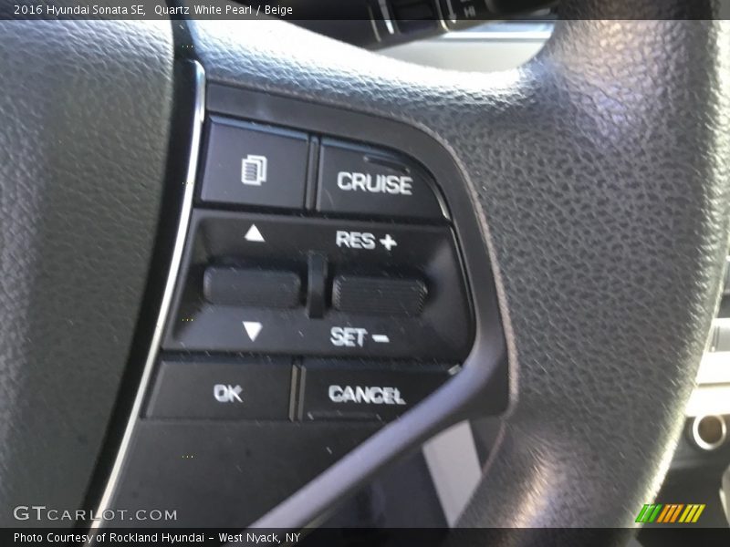 Quartz White Pearl / Beige 2016 Hyundai Sonata SE