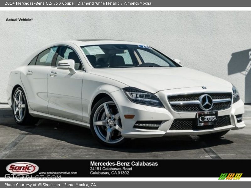 Diamond White Metallic / Almond/Mocha 2014 Mercedes-Benz CLS 550 Coupe