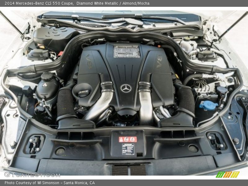 Diamond White Metallic / Almond/Mocha 2014 Mercedes-Benz CLS 550 Coupe