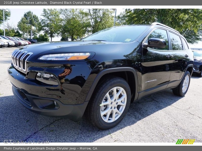 Diamond Black Crystal Pearl / Black 2018 Jeep Cherokee Latitude