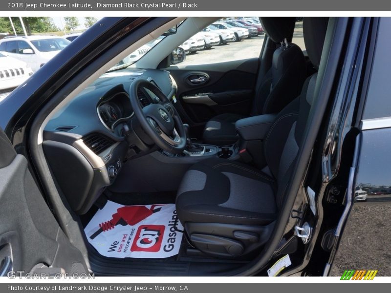 Diamond Black Crystal Pearl / Black 2018 Jeep Cherokee Latitude
