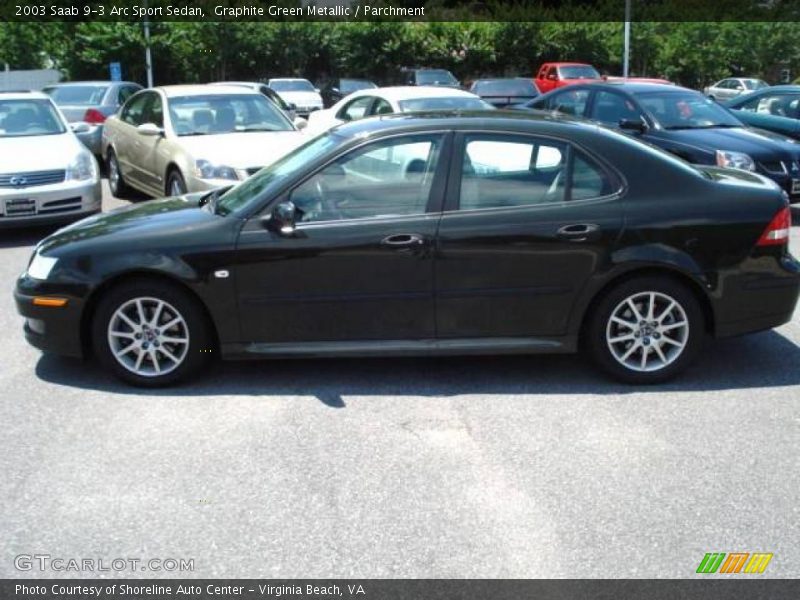 Graphite Green Metallic / Parchment 2003 Saab 9-3 Arc Sport Sedan