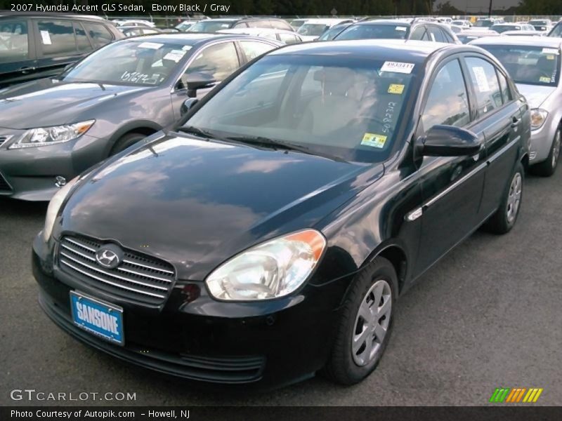 Ebony Black / Gray 2007 Hyundai Accent GLS Sedan