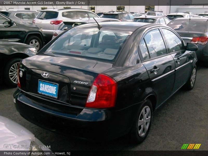Ebony Black / Gray 2007 Hyundai Accent GLS Sedan