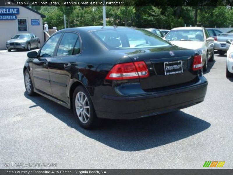 Graphite Green Metallic / Parchment 2003 Saab 9-3 Arc Sport Sedan