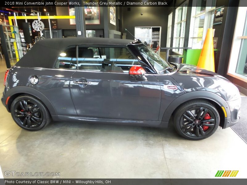 Thunder Grey Metallic / Diamond Carbon Black 2018 Mini Convertible John Cooper Works