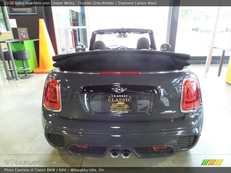 Thunder Grey Metallic / Diamond Carbon Black 2018 Mini Convertible John Cooper Works