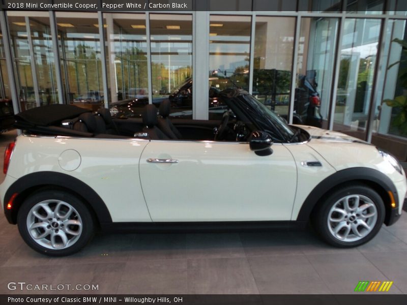 Pepper White / Carbon Black 2018 Mini Convertible Cooper