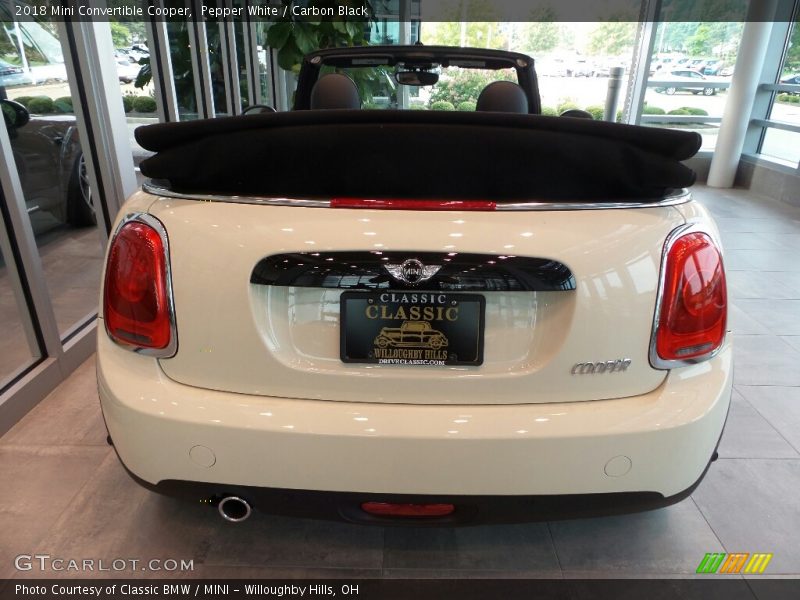 Pepper White / Carbon Black 2018 Mini Convertible Cooper