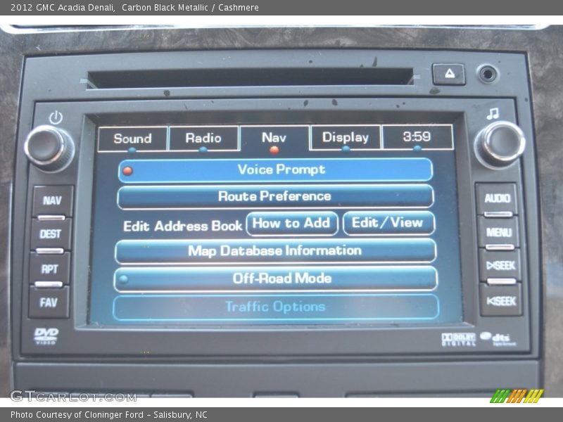 Carbon Black Metallic / Cashmere 2012 GMC Acadia Denali