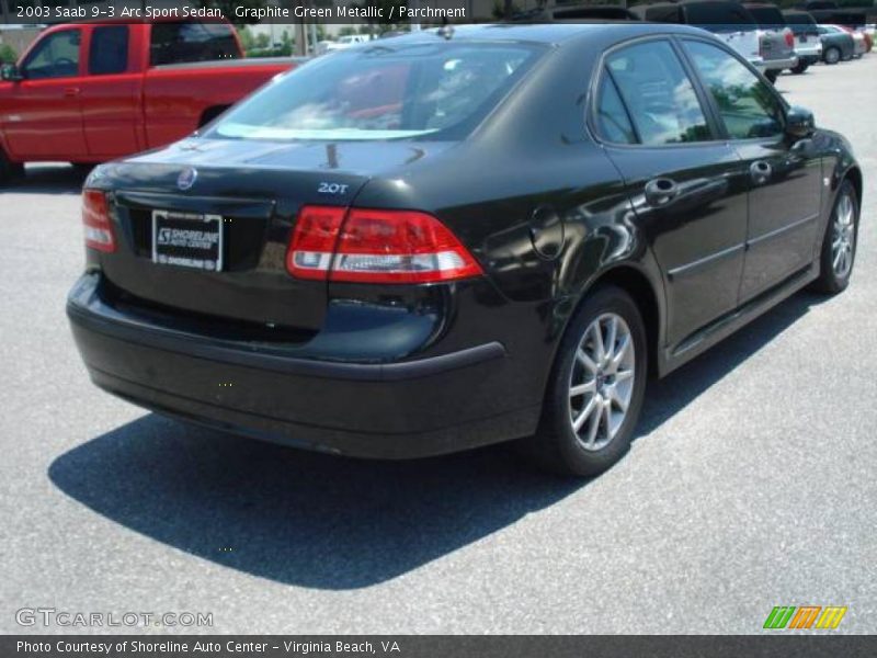 Graphite Green Metallic / Parchment 2003 Saab 9-3 Arc Sport Sedan