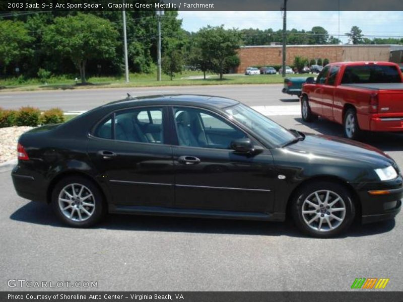 Graphite Green Metallic / Parchment 2003 Saab 9-3 Arc Sport Sedan