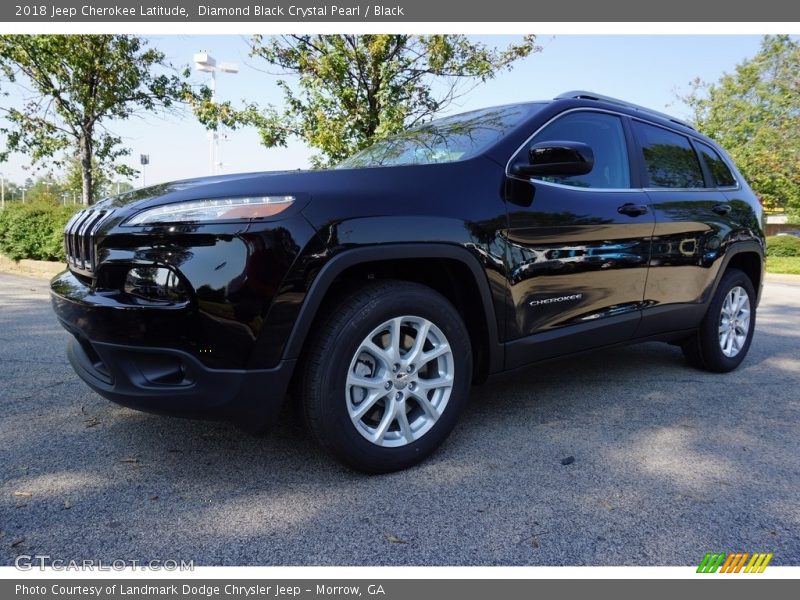 Diamond Black Crystal Pearl / Black 2018 Jeep Cherokee Latitude