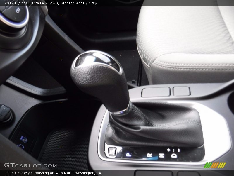 Monaco White / Gray 2017 Hyundai Santa Fe SE AWD
