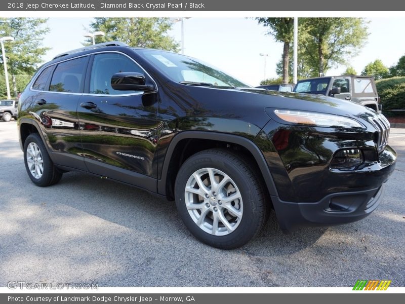 Diamond Black Crystal Pearl / Black 2018 Jeep Cherokee Latitude