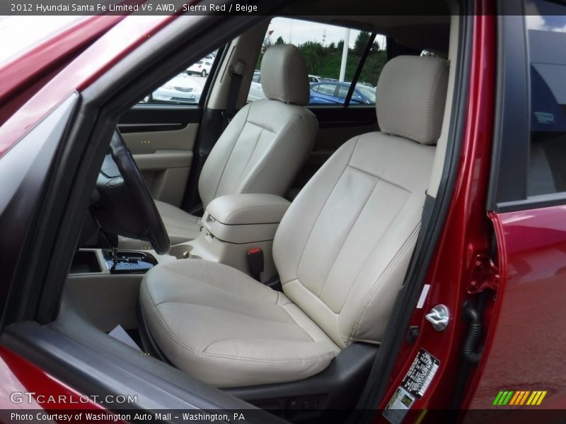 Sierra Red / Beige 2012 Hyundai Santa Fe Limited V6 AWD
