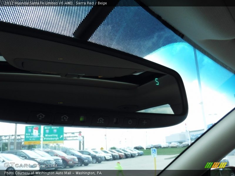 Sierra Red / Beige 2012 Hyundai Santa Fe Limited V6 AWD
