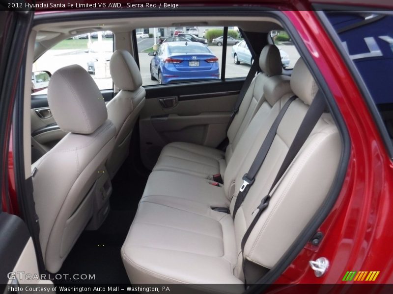 Sierra Red / Beige 2012 Hyundai Santa Fe Limited V6 AWD