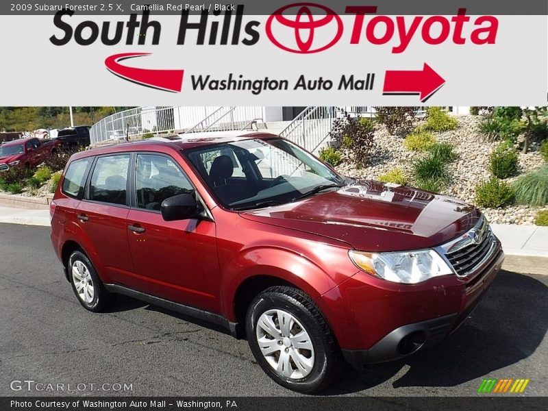 Camellia Red Pearl / Black 2009 Subaru Forester 2.5 X