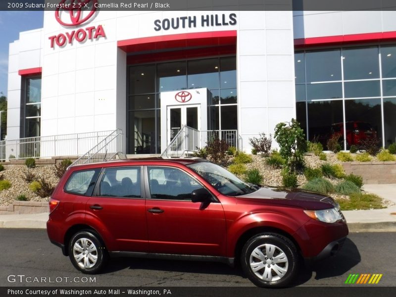 Camellia Red Pearl / Black 2009 Subaru Forester 2.5 X