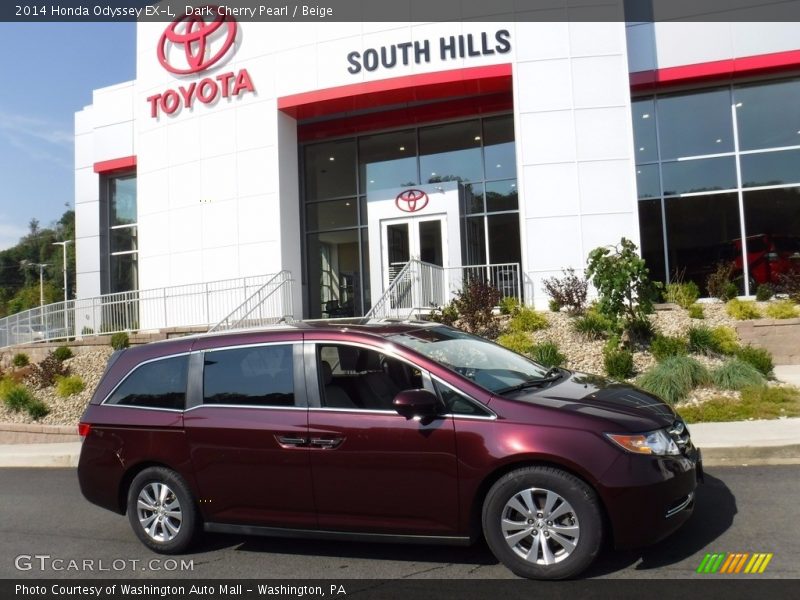 Dark Cherry Pearl / Beige 2014 Honda Odyssey EX-L