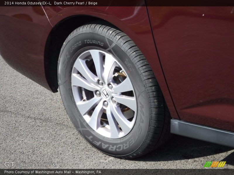 Dark Cherry Pearl / Beige 2014 Honda Odyssey EX-L
