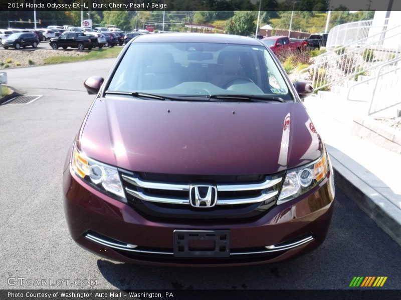 Dark Cherry Pearl / Beige 2014 Honda Odyssey EX-L