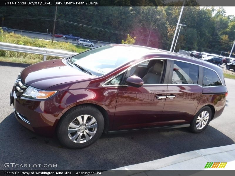 Dark Cherry Pearl / Beige 2014 Honda Odyssey EX-L