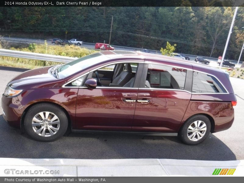 Dark Cherry Pearl / Beige 2014 Honda Odyssey EX-L