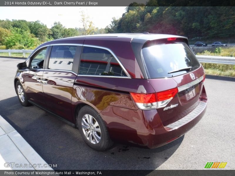 Dark Cherry Pearl / Beige 2014 Honda Odyssey EX-L
