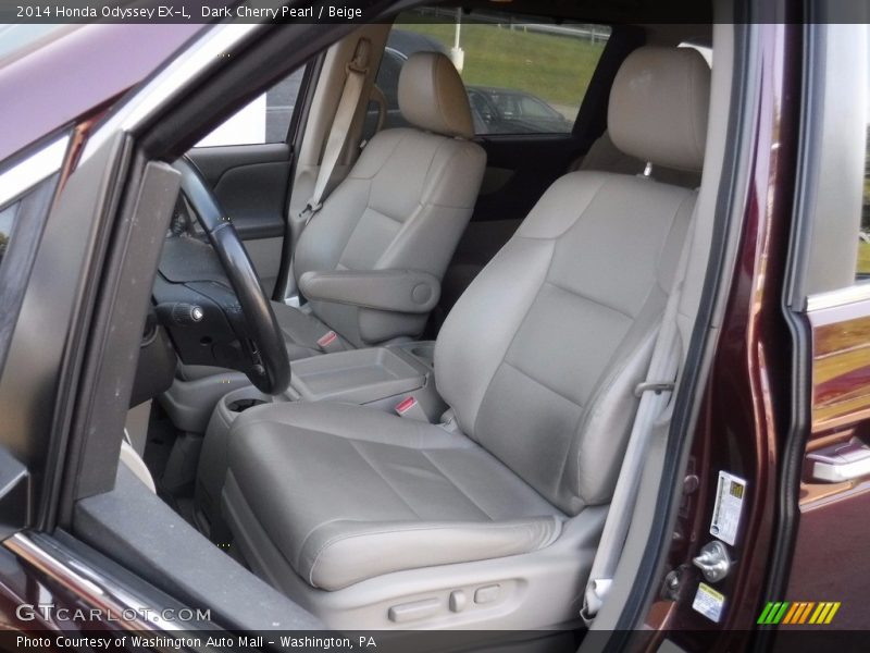 Dark Cherry Pearl / Beige 2014 Honda Odyssey EX-L