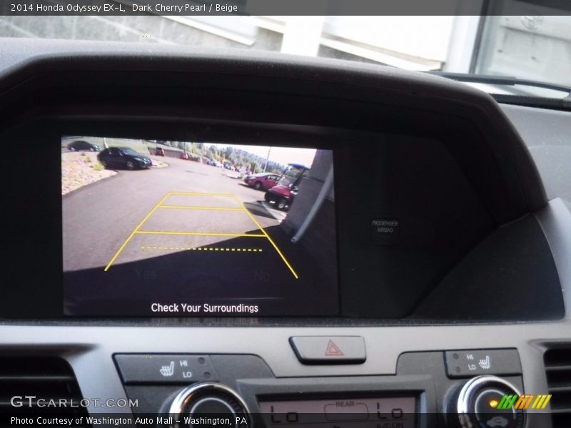 Dark Cherry Pearl / Beige 2014 Honda Odyssey EX-L