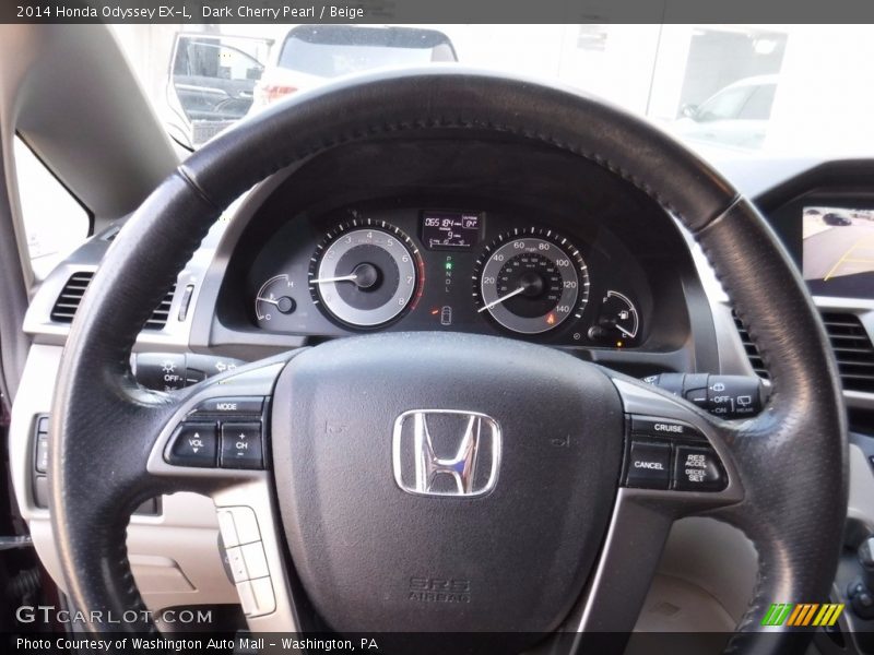 Dark Cherry Pearl / Beige 2014 Honda Odyssey EX-L