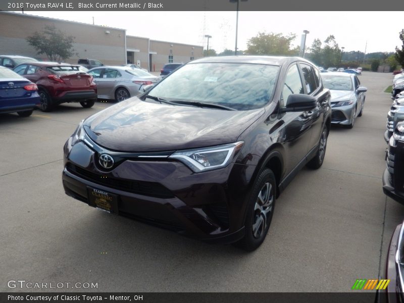 Black Current Metallic / Black 2018 Toyota RAV4 LE