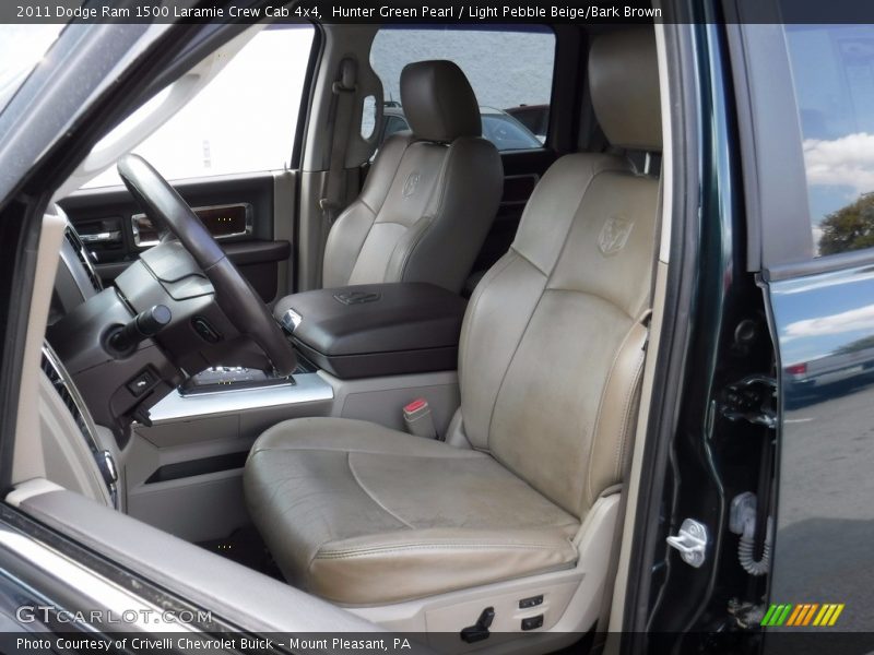 Hunter Green Pearl / Light Pebble Beige/Bark Brown 2011 Dodge Ram 1500 Laramie Crew Cab 4x4