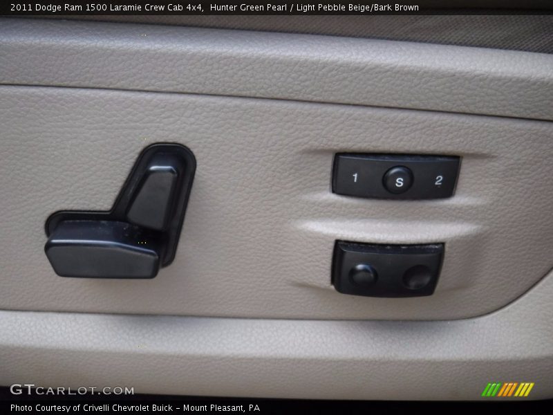 Hunter Green Pearl / Light Pebble Beige/Bark Brown 2011 Dodge Ram 1500 Laramie Crew Cab 4x4