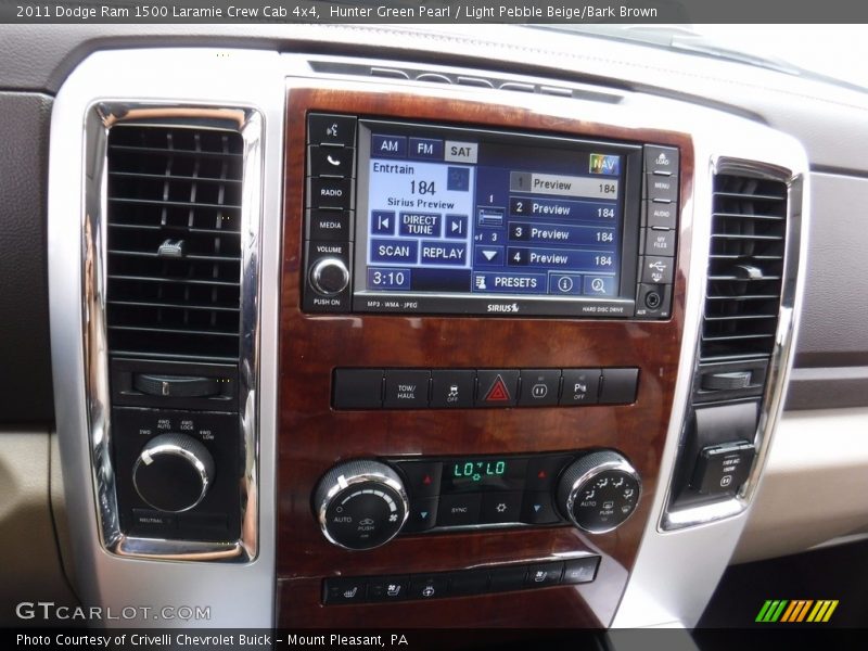 Hunter Green Pearl / Light Pebble Beige/Bark Brown 2011 Dodge Ram 1500 Laramie Crew Cab 4x4