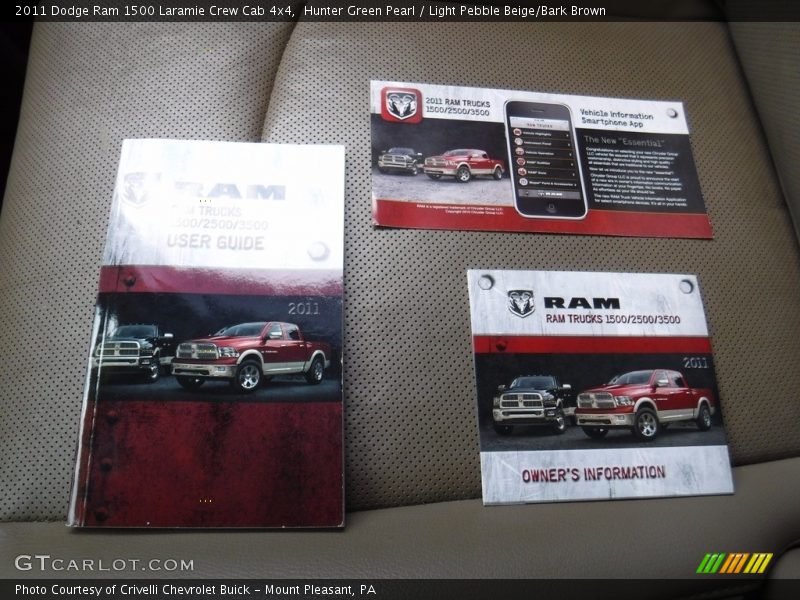 Hunter Green Pearl / Light Pebble Beige/Bark Brown 2011 Dodge Ram 1500 Laramie Crew Cab 4x4