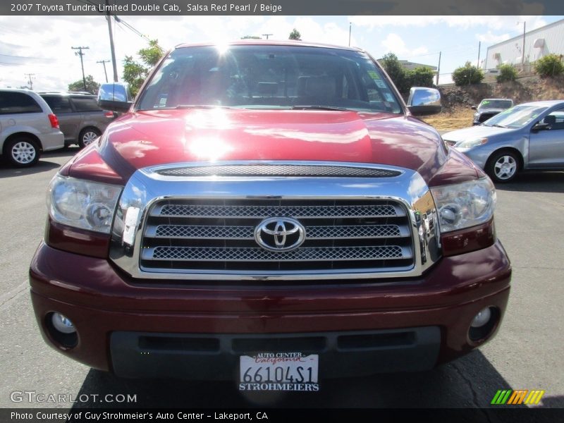 Salsa Red Pearl / Beige 2007 Toyota Tundra Limited Double Cab