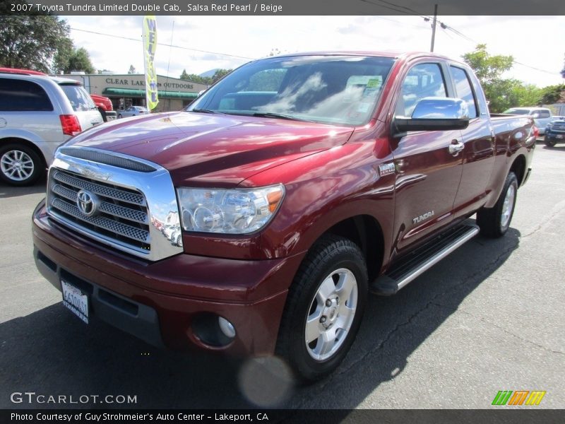Salsa Red Pearl / Beige 2007 Toyota Tundra Limited Double Cab