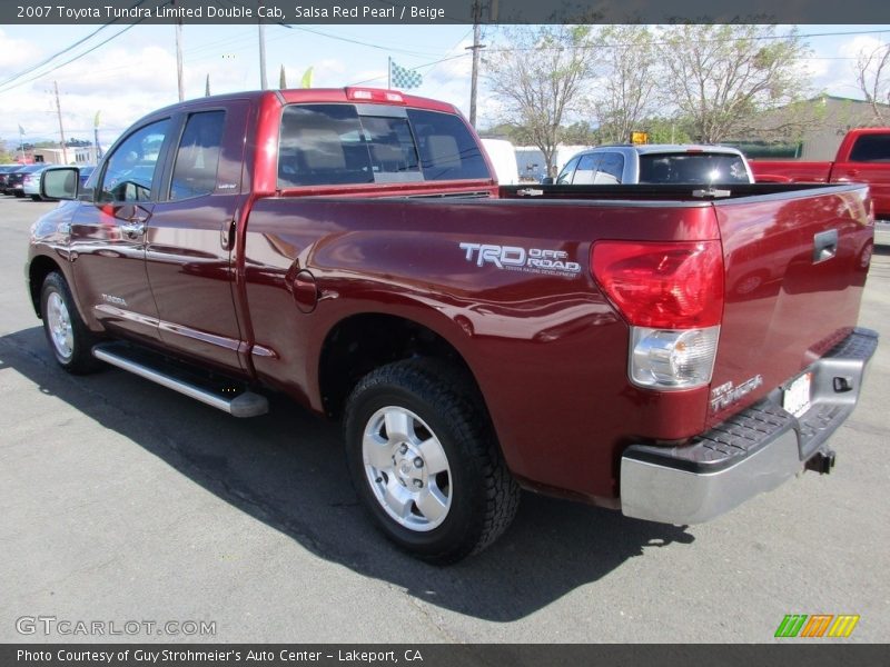 Salsa Red Pearl / Beige 2007 Toyota Tundra Limited Double Cab