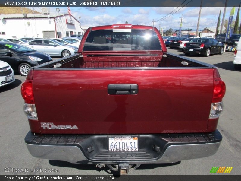 Salsa Red Pearl / Beige 2007 Toyota Tundra Limited Double Cab